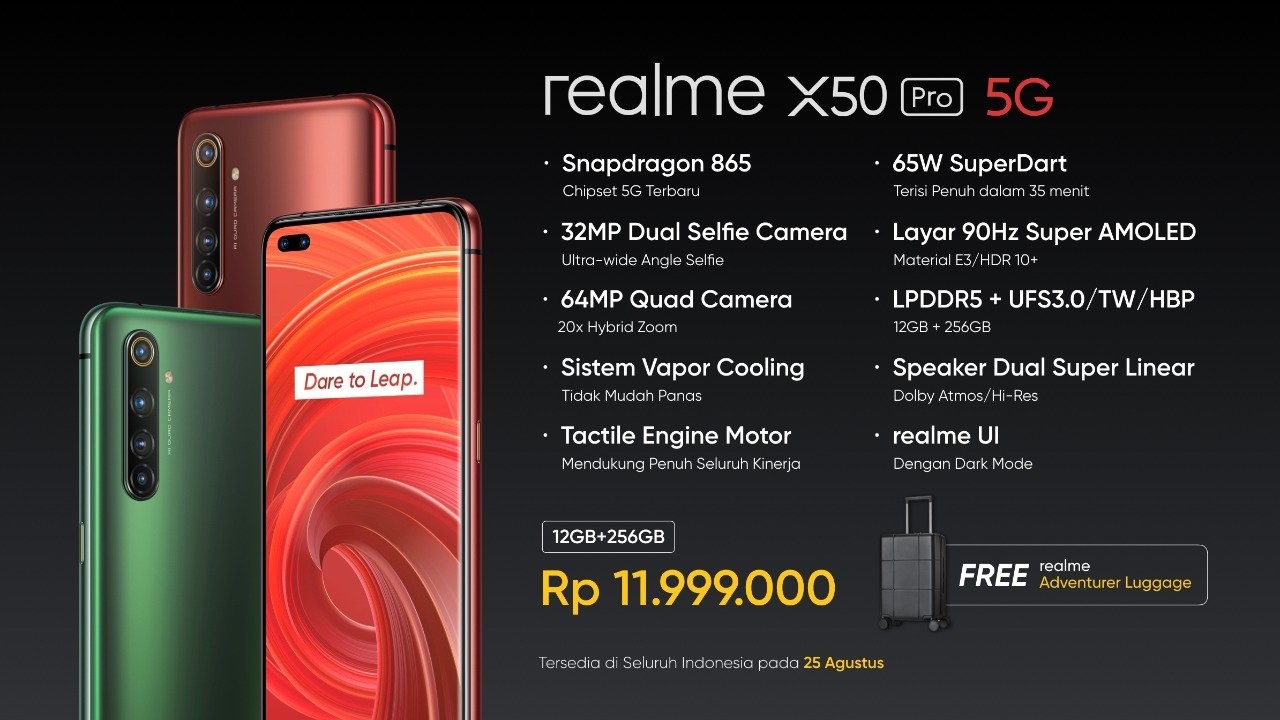 Spesifikasi dan Harga Realme X50 Pro