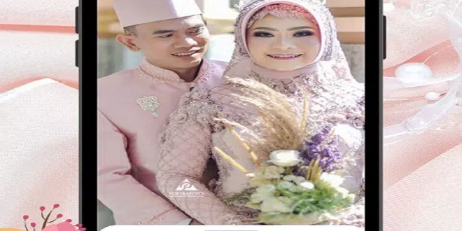Hijab Wedding Couple Selfie Camera